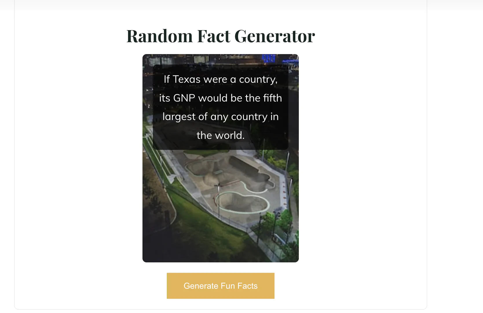 Random Fact Generator : Best Fun Fact Generator