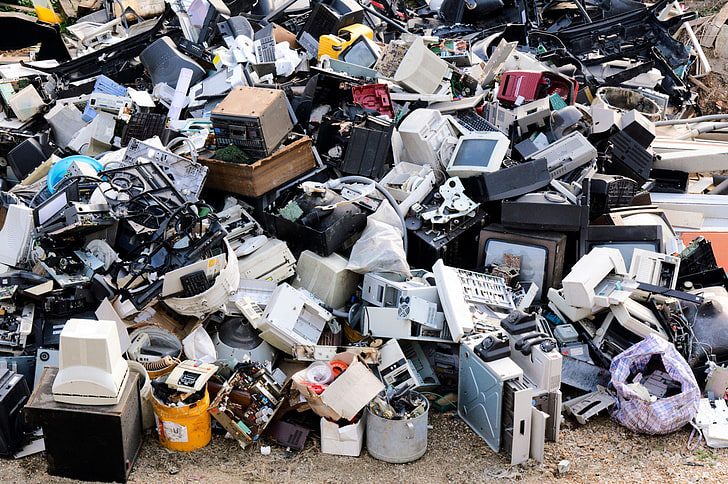 E-waste disposed in open