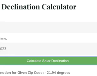 Solar Declination calculator