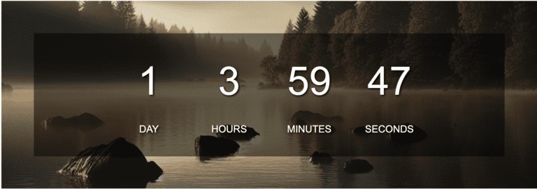 Full Screen Countdown Timer | Countdown Clock Full Screen - Bodhi Bloom