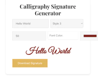 Calligraphy Signature Generator