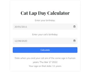 Lap Day Calculator for Cat